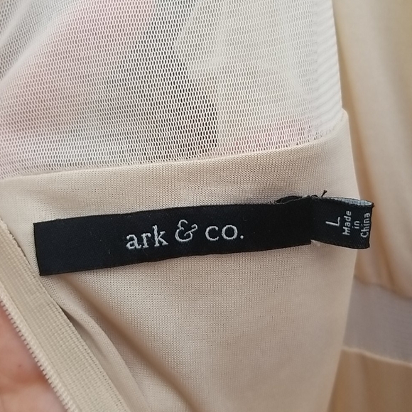 Ark & Co Sz L Peach Rose Dress VGUC - Picture 7 of 7